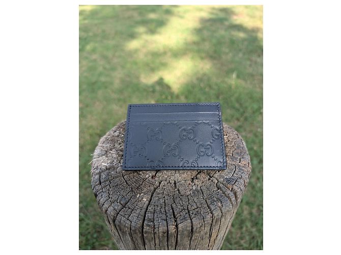 Tarjetero Gucci Signature Negro - vista 3