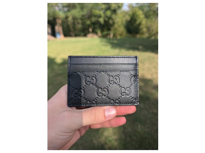 Tarjetero Gucci Signature Negro - vista 4