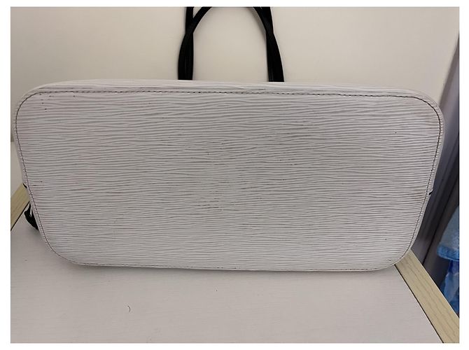 Borsa neverfull Louis vuitton in pelle epi Bianco - vista 10
