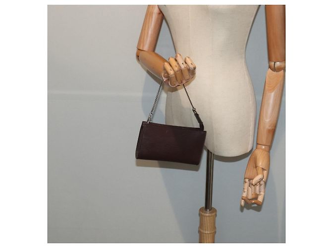 LOUIS VUITTON Epi Bucket PM Pouch Pouch Mocha LV Auth 83164 Marrone - vista 21