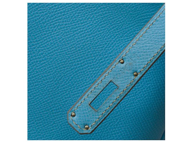 Hermès Sac HERMES Birkin 30 en Cuir Bleu - 102089 - vue 8