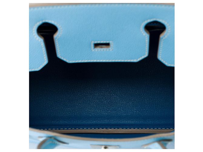 Hermès Sac HERMES Birkin 30 en Cuir Bleu - 102089 - vue 9