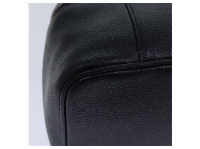Vanity CHANEL COCO Marca Pochette Cosmetica Pelle Caviar Nera CC Auth bs16727 Nero - vista 15
