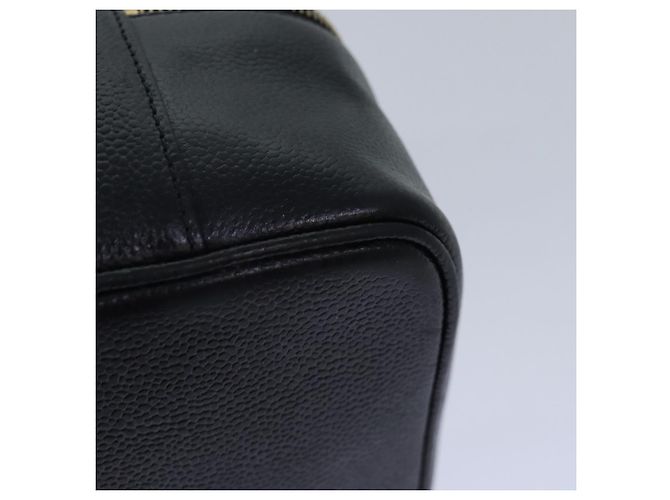 Vanity CHANEL COCO Marca Pochette Cosmetica Pelle Caviar Nera CC Auth bs16727 Nero - vista 16
