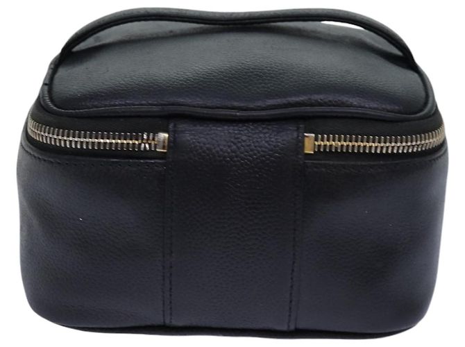 Vanity CHANEL COCO Marca Pochette Cosmetica Pelle Caviar Nera CC Auth bs16727 Nero - vista 2