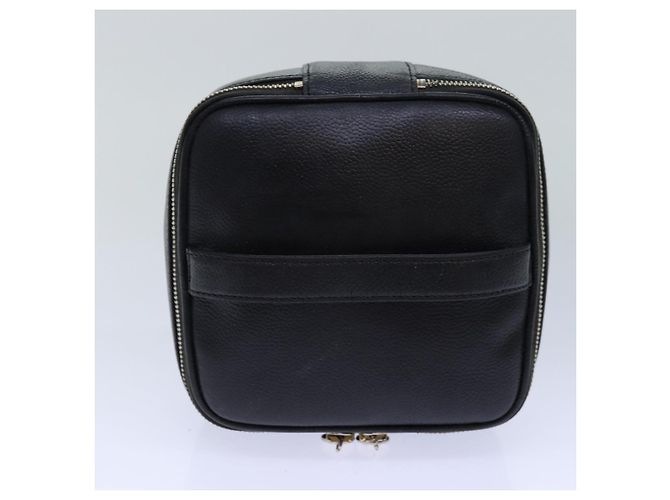 Vanity CHANEL COCO Marca Pochette Cosmetica Pelle Caviar Nera CC Auth bs16727 Nero - vista 5