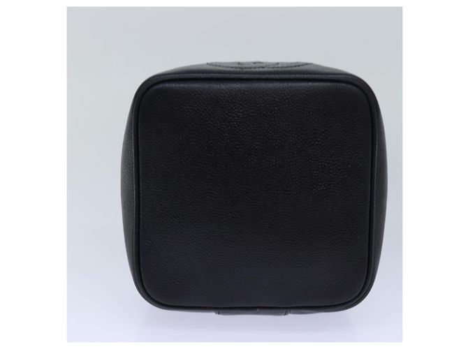 Vanity CHANEL COCO Marca Pochette Cosmetica Pelle Caviar Nera CC Auth bs16727 Nero - vista 6