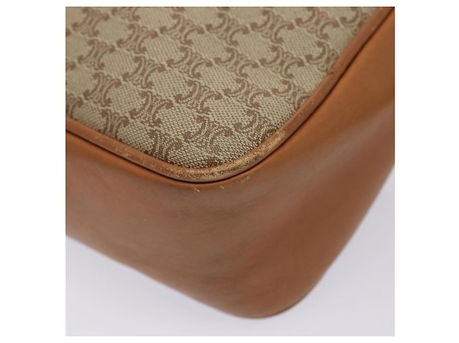 Céline Borsa a spalla in tela Macadam CELINE beige oro Auth yk14240 D'oro - vista 14