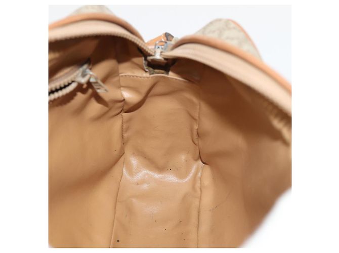 Céline Borsa a spalla in tela Macadam CELINE beige oro Auth yk14240 D'oro - vista 19
