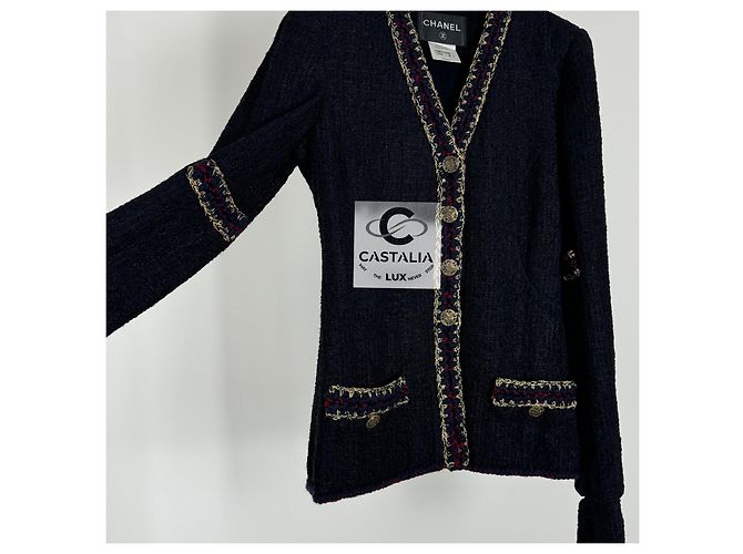 Chanel Ikonische schwarze Tweedjacke aus Paris / Shanghai - Ansicht 6