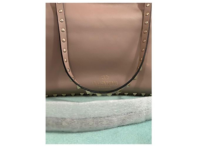 Borsa a mano Valentino Garavani in pelle beige - vista 3
