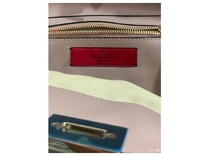 Borsa a mano Valentino Garavani in pelle beige - vista 9