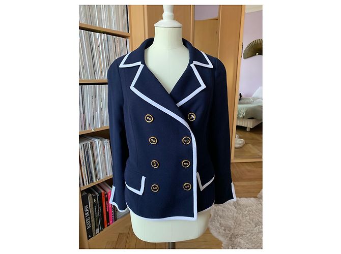 Vintage Nina Ricci Blazer Marineblau - Ansicht 2