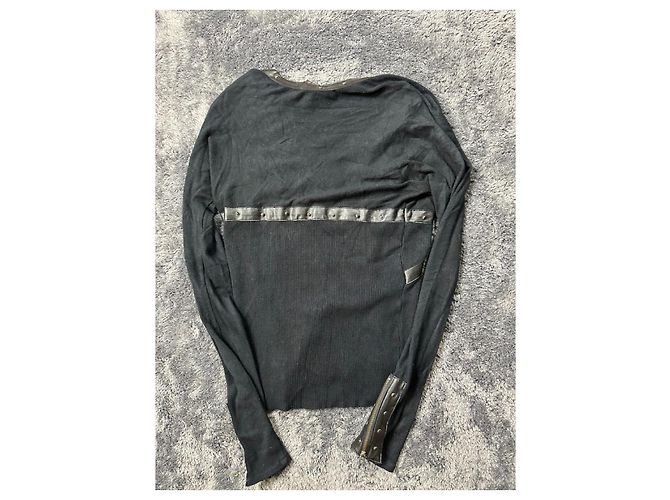 Cardigan bondage nero Versace Jeans Couture primi anni 2000 - vista 2
