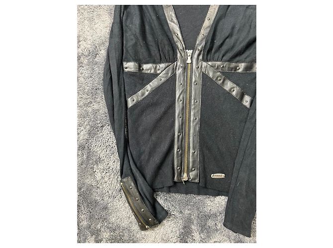 Cardigan bondage nero Versace Jeans Couture primi anni 2000 - vista 3