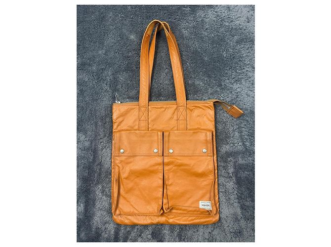 Autre Marque Borsa in pelle marrone a più tasche Yoshida Porter. Marrone chiaro - vista 2