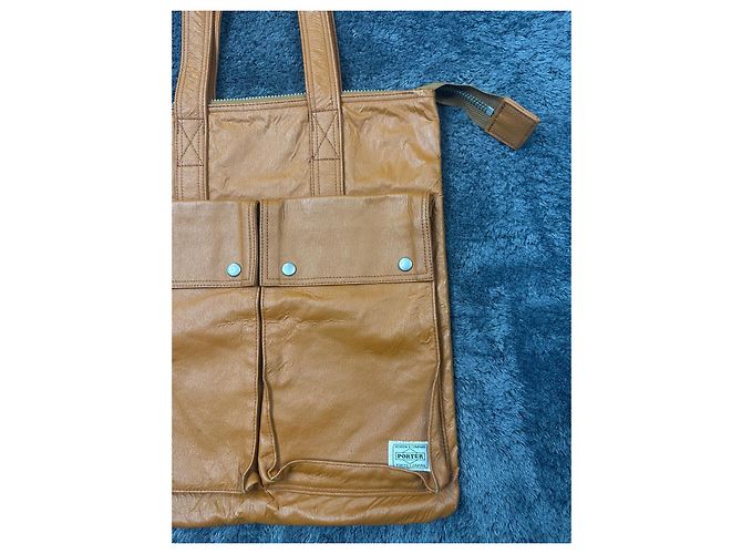 Autre Marque Borsa in pelle marrone a più tasche Yoshida Porter. Marrone chiaro - vista 3