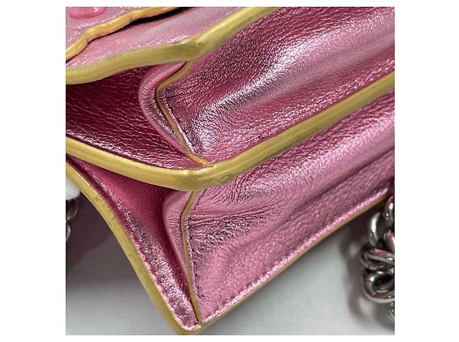Borsa Fendi Kan I in pelle rosa - vista 6