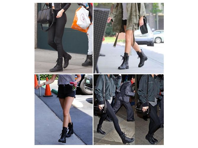Chanel Combat CC Logo Schnürstiefel Grau Anthrazitgrau - Ansicht 2