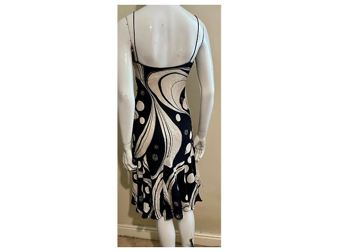 Jenny Packham Vestido de cóctel de seda con adornos de lentejuelas Negro Crudo - vista 4
