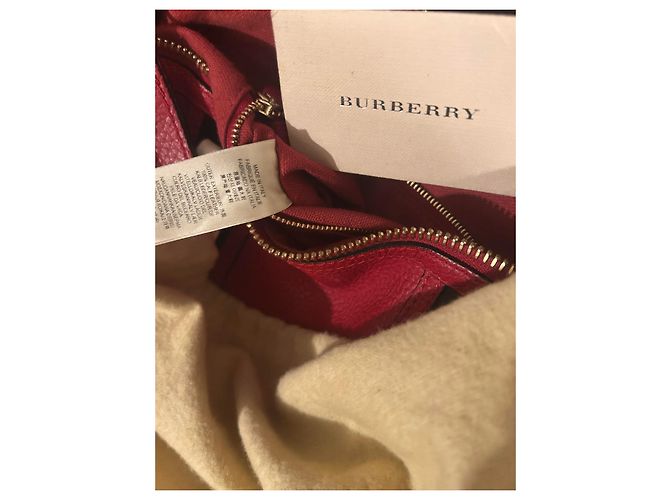 Borsa Burberry Speedy Rossa e Bianca in Pelle Rosso - vista 8