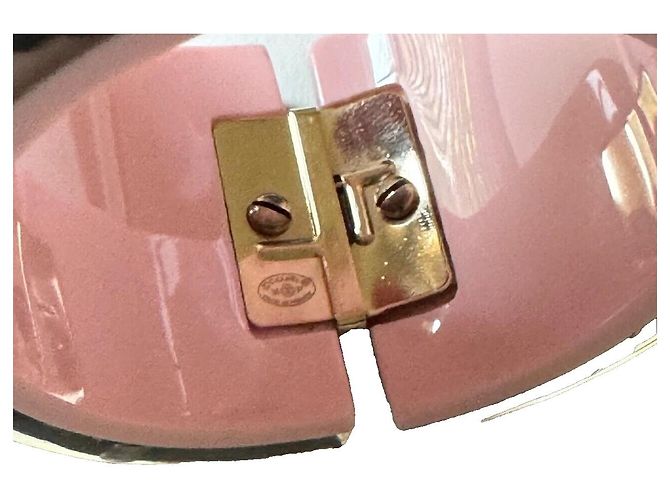 Chanel Armreif mit falschen Perlen und CC-Spitzenblumen Schwarz Pink Weiß - Ansicht 11