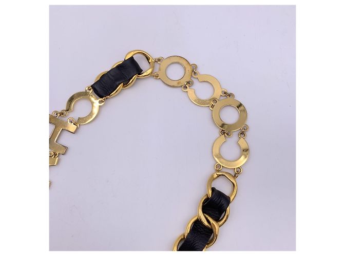 Chanel Selbstkette Coco aus seltenem Vintage-Goldmetall Golden - Ansicht 8