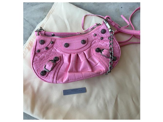 Balenciaga Le Cagole Mini con catena Rosa - vista 2