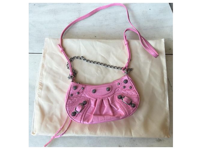 Balenciaga Le Cagole Mini con catena Rosa - vista 3