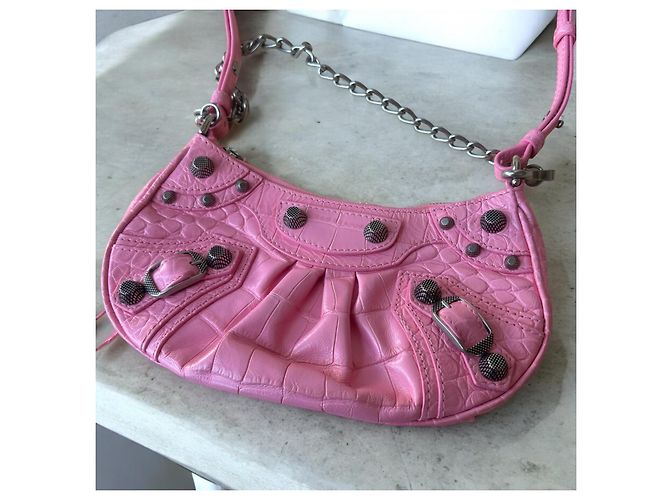 Balenciaga Le Cagole Mini con catena Rosa - vista 4