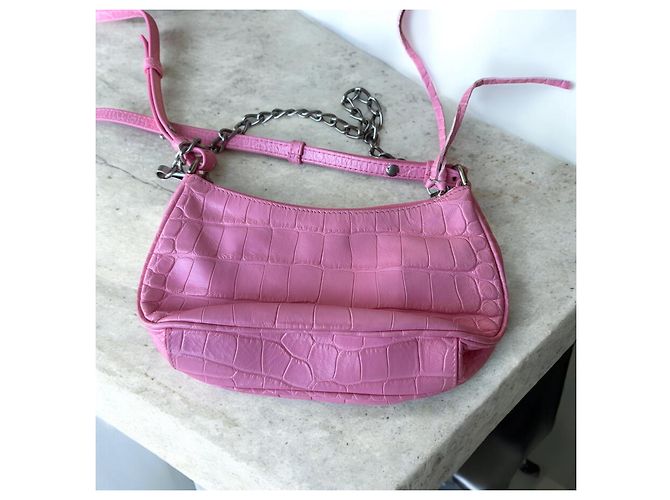 Balenciaga Le Cagole Mini con catena Rosa - vista 5