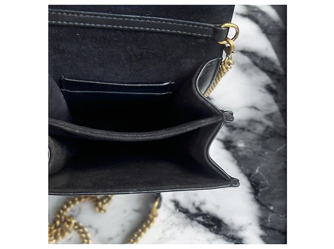 Clutch Diorama verticale in agnello con borchie Christian Dior Nero Gold hardware - vista 6
