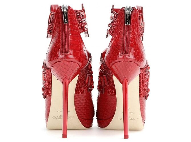 Botines Jing de serpiente roja Jimmy Choo - vista 4