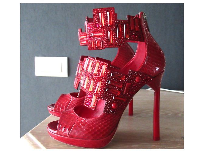 Botines Jing de serpiente roja Jimmy Choo - vista 5