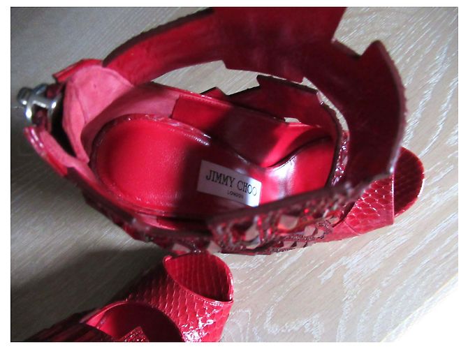 Botines Jing de serpiente roja Jimmy Choo - vista 6