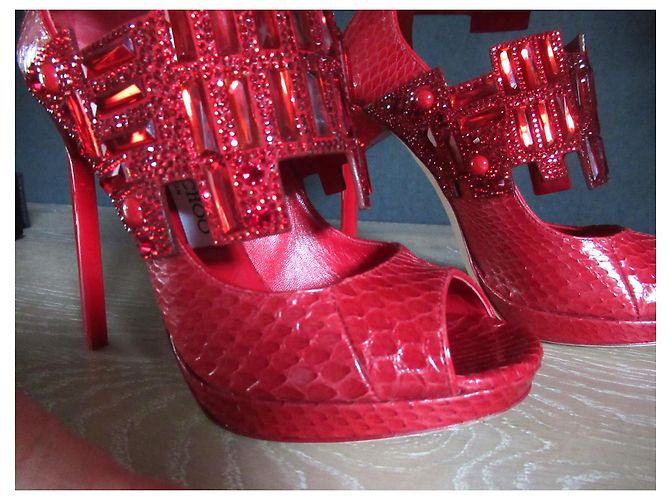 Botines Jing de serpiente roja Jimmy Choo - vista 7