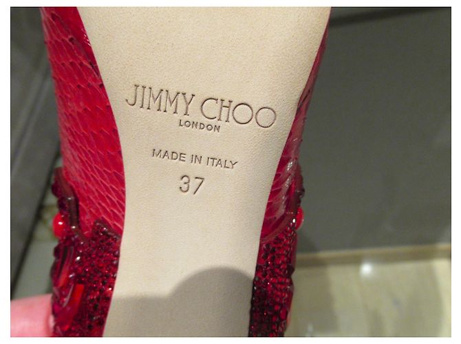 Botines Jing de serpiente roja Jimmy Choo - vista 8
