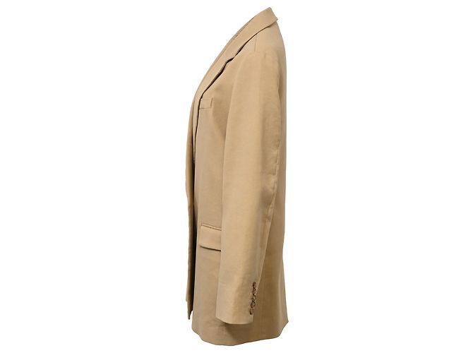 Blazer aberto oversized Joseph Julia em linho marrom - vista 2