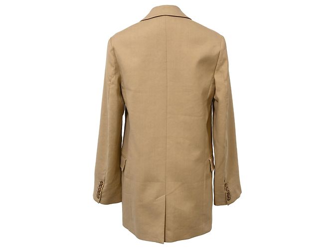 Blazer aberto oversized Joseph Julia em linho marrom - vista 3