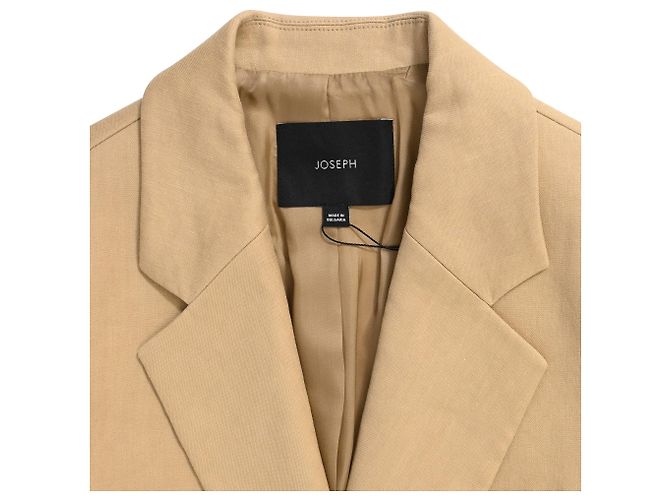 Blazer aberto oversized Joseph Julia em linho marrom - vista 5