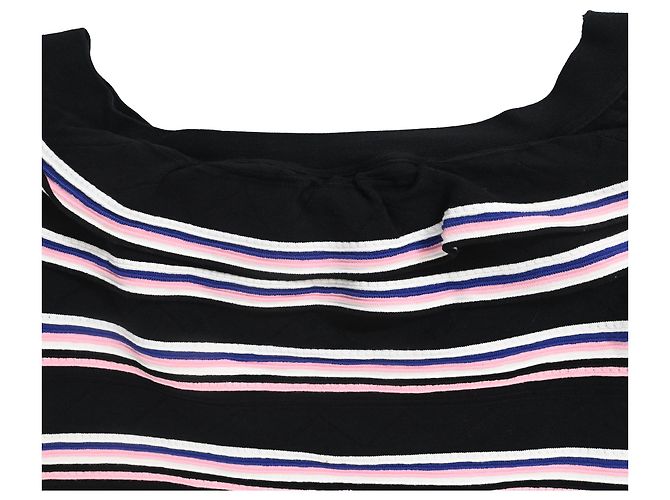 Abito a righe multicolore con volant MSGM Mini Friday Off-Shoulder in cotone - vista 5