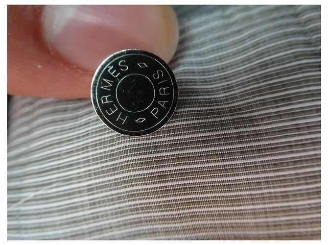 Hermès Baumwollhemd Größe 39 Grau - Ansicht 4