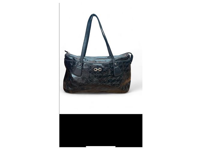 Borsa Salvatore Ferragamo in nylon nero - vista 3