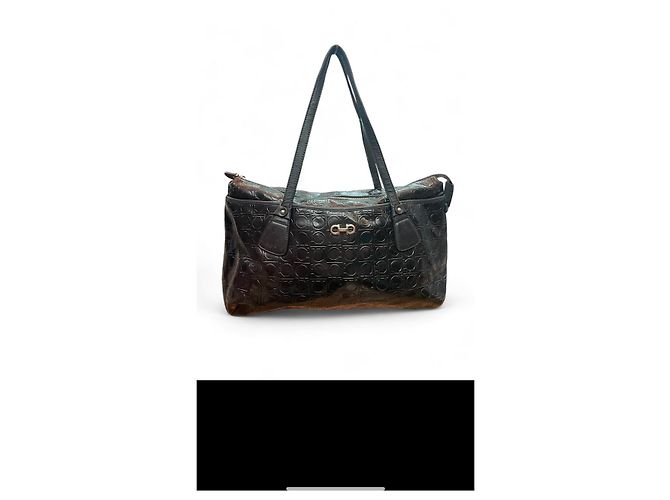 Borsa Salvatore Ferragamo in nylon nero - vista 5
