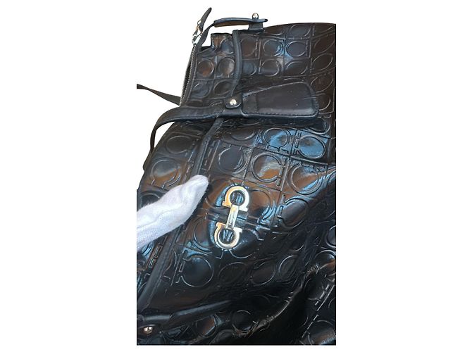 Borsa Salvatore Ferragamo in nylon nero - vista 8