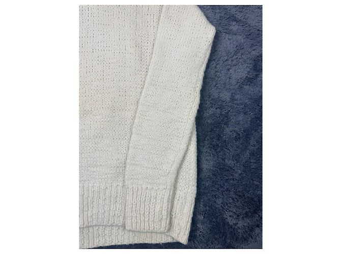 Maison Martin Margiela Weißer Strickrollkragenpullover von Martin Margiela aus der Herbst-Winter-Kollektion 2006. Creme - Ansicht 2