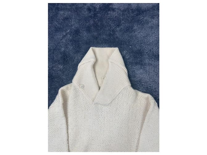 Maison Martin Margiela Weißer Strickrollkragenpullover von Martin Margiela aus der Herbst-Winter-Kollektion 2006. Creme - Ansicht 3