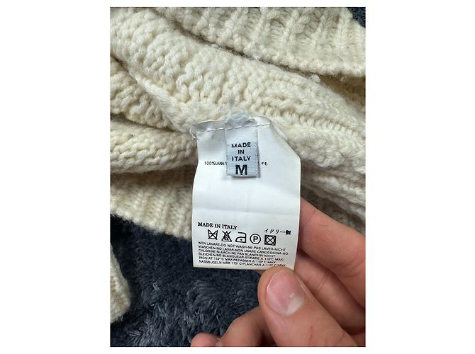 Maison Martin Margiela Weißer Strickrollkragenpullover von Martin Margiela aus der Herbst-Winter-Kollektion 2006. Creme - Ansicht 6