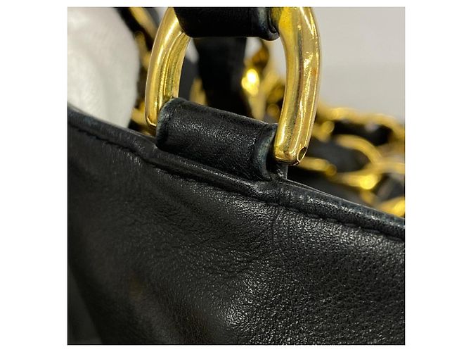 Chanel schwarze Lammleder Tote Bag - Ansicht 10