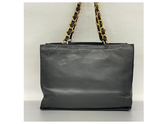 Chanel schwarze Lammleder Tote Bag - Ansicht 16